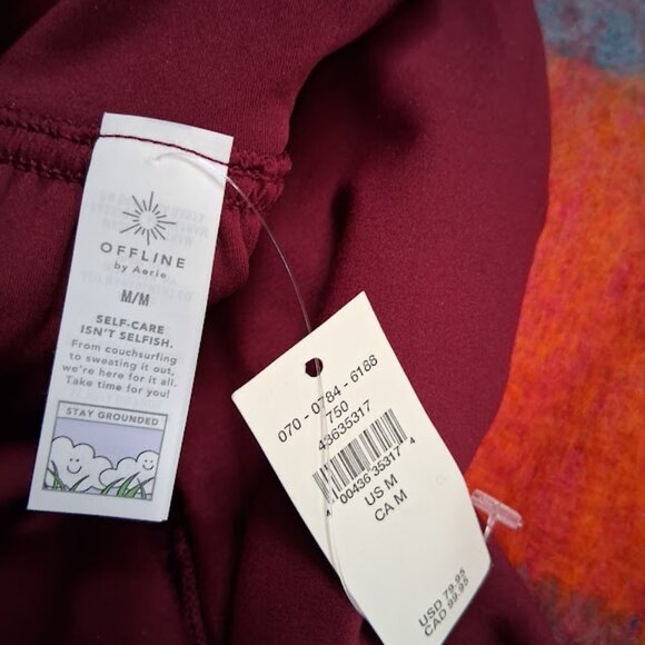 Aerie Offline Foldover Super Wide Leg Stretch Pants NWT Sz M - Picture 6 of 6